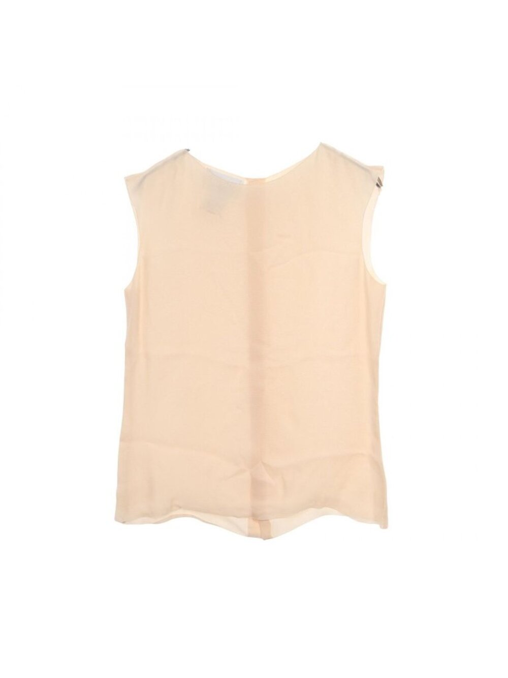 Chanel Top Chiffon Sleeveless Silk Top